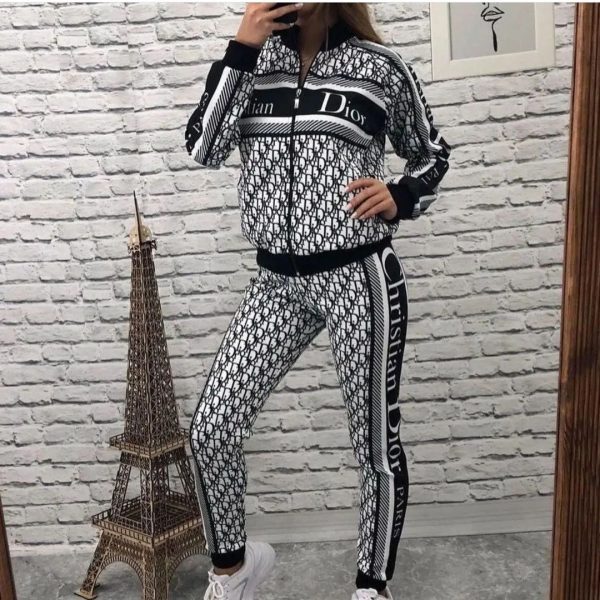 D-Printed Ribbed Zipper Two-piece Set(Y71530)
