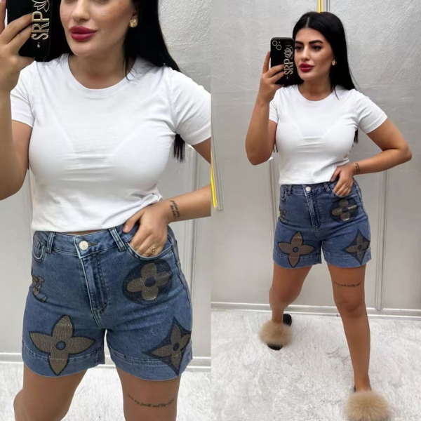 L-Slim Shorts Stretch Jeans(Q6213)L-Slim Shorts Stretch Jeans(Q6213)