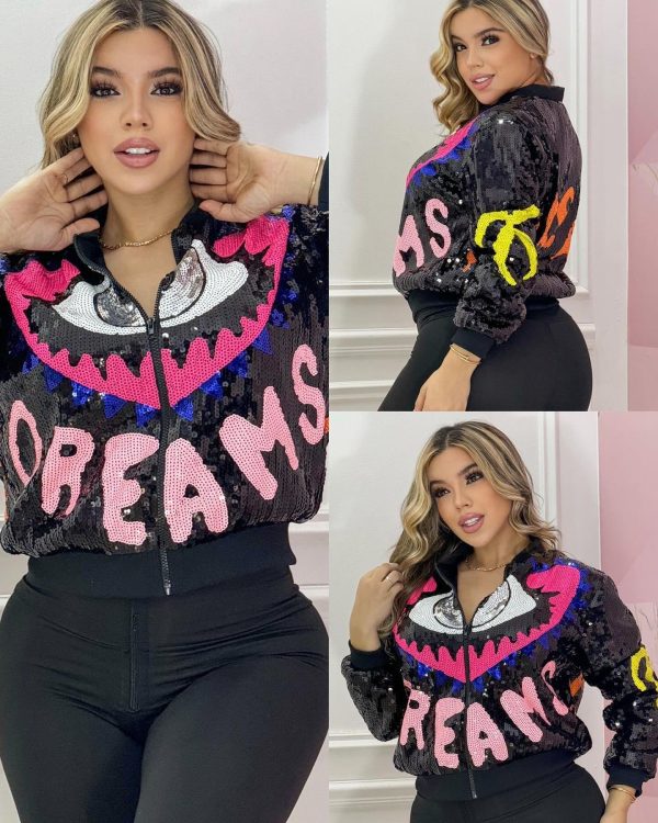 Sequin Print Jacket(A0224)Sequin Print Jacket(A0224)