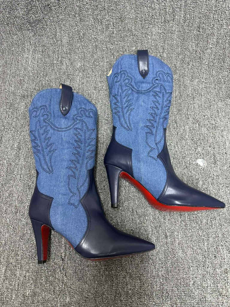 CL-Blue Embroidery Ankle Boots(CL993)CL-Blue Embroidery Ankle Boots(CL993)