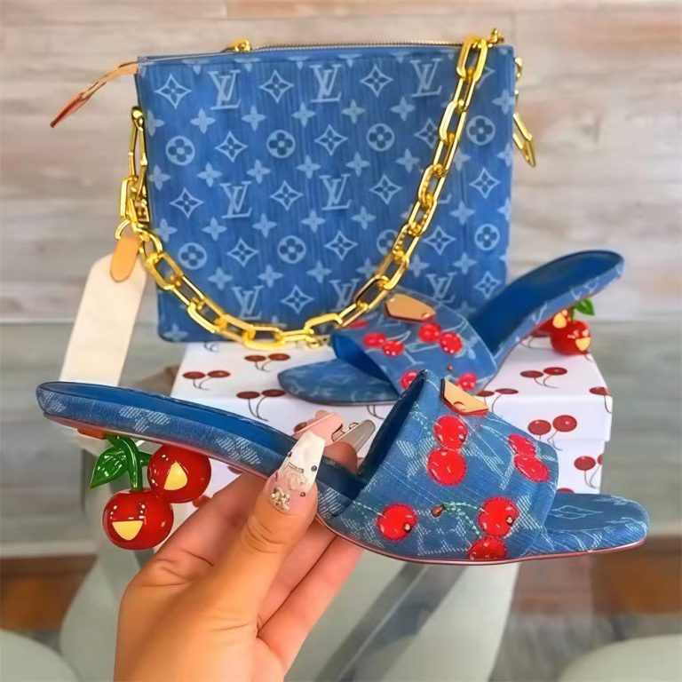 L-Demin Bag and Slipper(QQDP175)L-Demin Bag and Slipper(QQDP175)