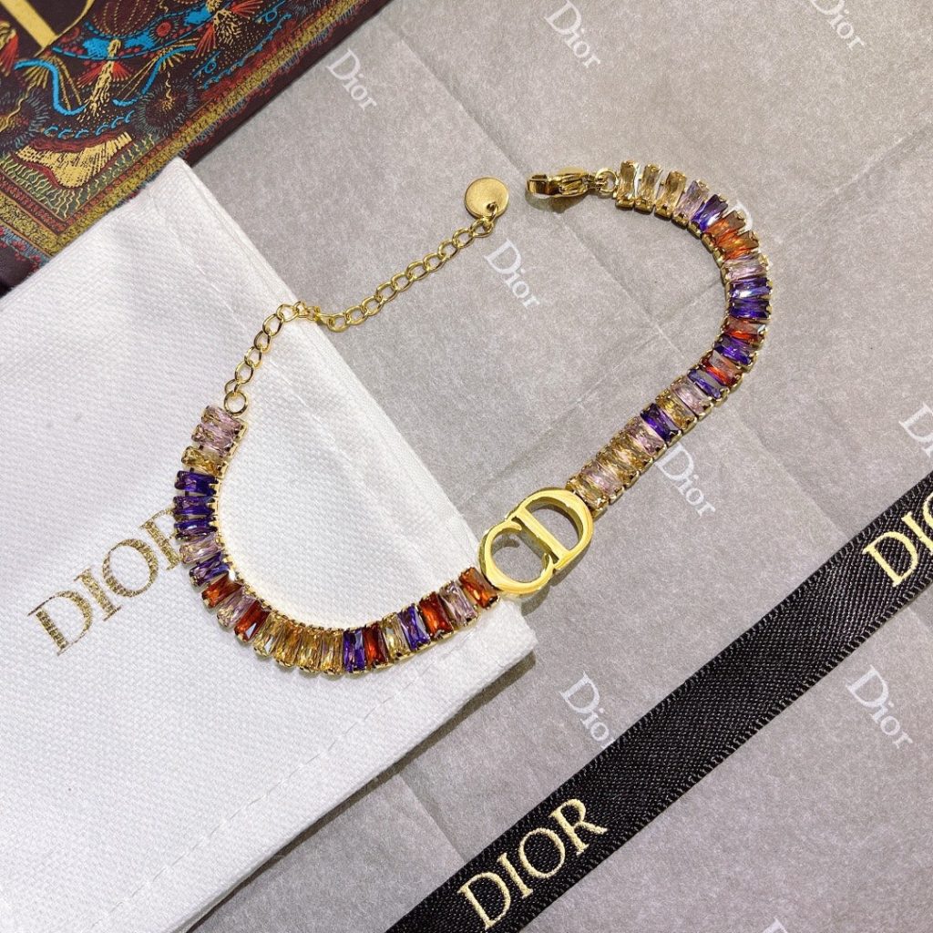 D-Monogram Colorful Rhinestone Bracelet（L098）D-Monogram Colorful Rhinestone Bracelet（L098）