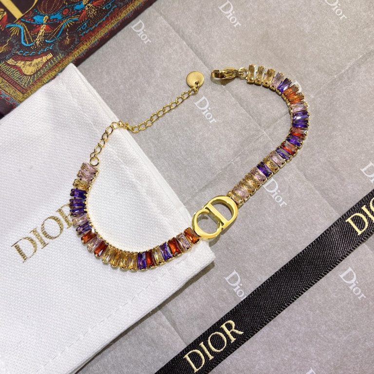 D-Monogram Colorful Rhinestone Bracelet（L098）D-Monogram Colorful Rhinestone Bracelet（L098）