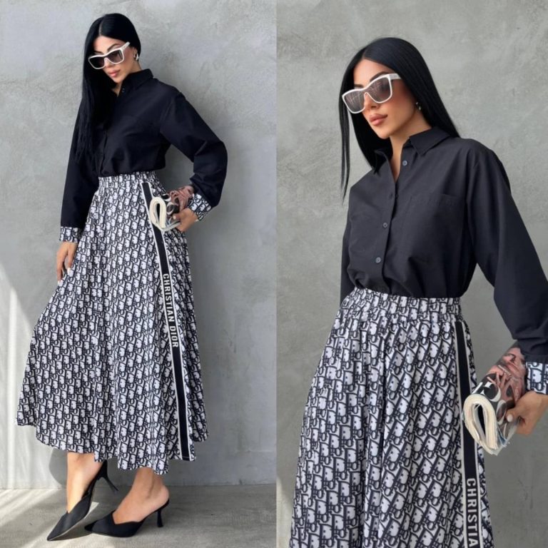 D-Printed Long-sleeved Skirt Suit(J5097)D-Printed Long-sleeved Skirt Suit(J5097)