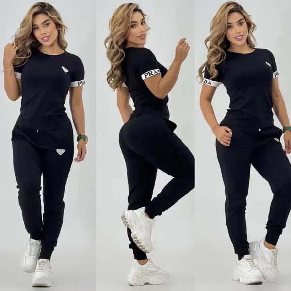 P-Trendy Short-sleeved Top + Trousers(DD0147)