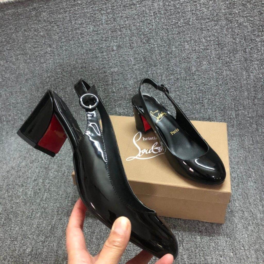 CL- Black Leather Chunky Heel(CL217)CL- Black Leather Chunky Heel(CL217)