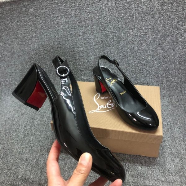 CL- Black Leather Chunky Heel(CL217)CL- Black Leather Chunky Heel(CL217)